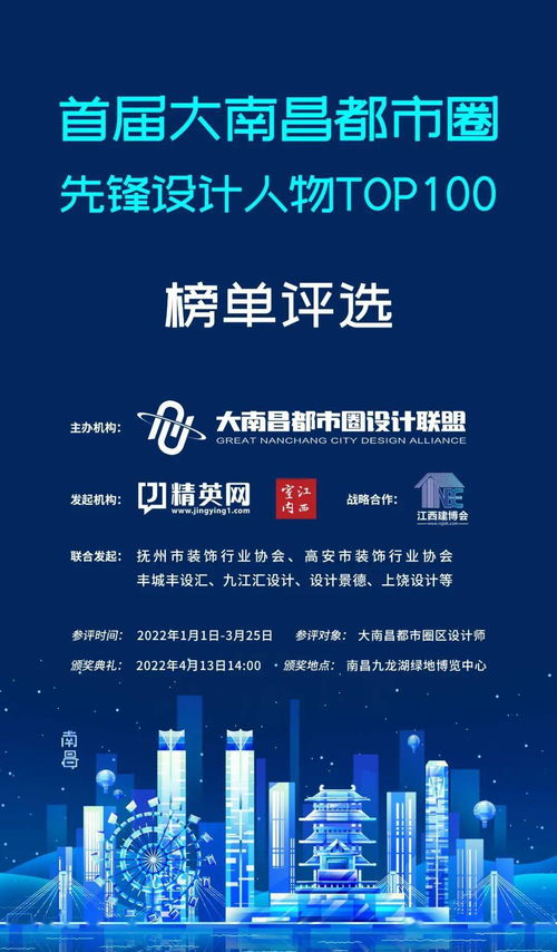 大南昌都市圈先鋒設計人物TOP100賽事評選啟動